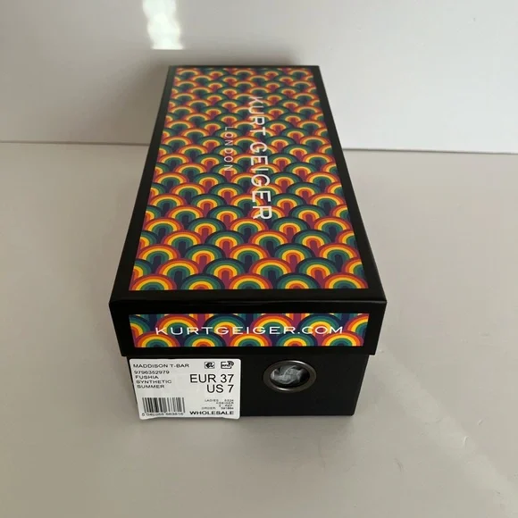 Authentic NWB Kurt Geiger London Maddison  T-Bar Sandal,Pink - Picture 7 of 8